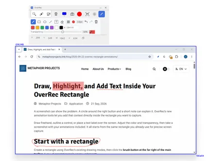Draw, Highlight, and Add Text Inside Your OverRec Rectangle