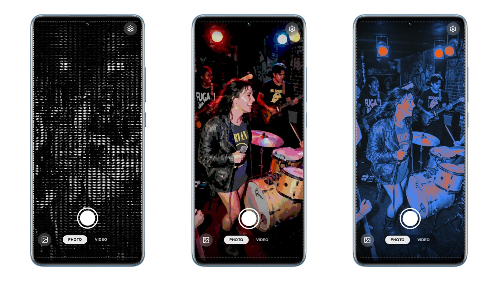 Band with ASCII effect