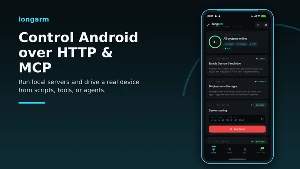 Control a Real Android Device over HTTP and MCP